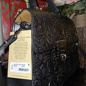 Patricia Nash Black Embossed Leather Bag